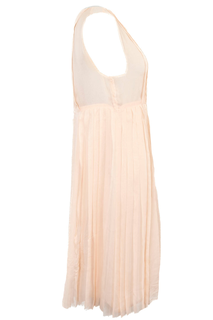 Robe plissée CHANEL Soie Rose