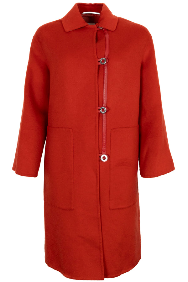 HERMÈS Manteau Cachemire Rouge