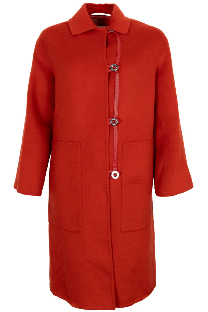 HERMÈS Coat Cashmere Red