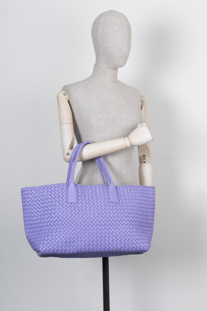 BOTTEGA VENETA Medium Cabat Tote Intrecciato Purple