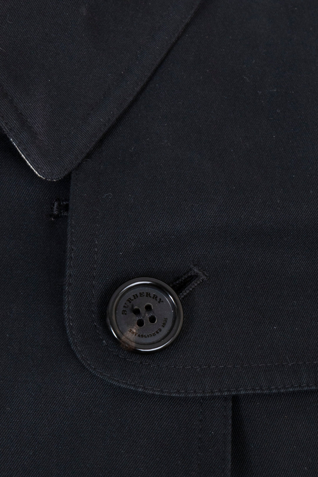 BURBERRY Prorsum Kensington Trench Coat Cotton Black