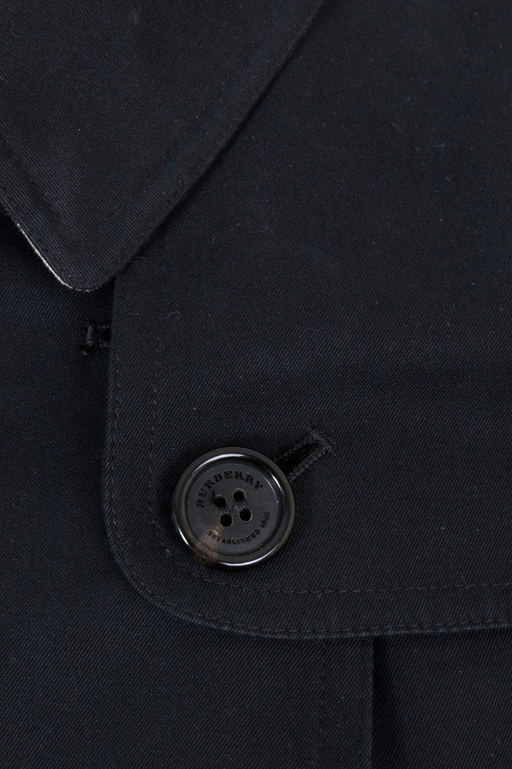 BURBERRY Prorsum Kensington Trench Coat Cotton Black