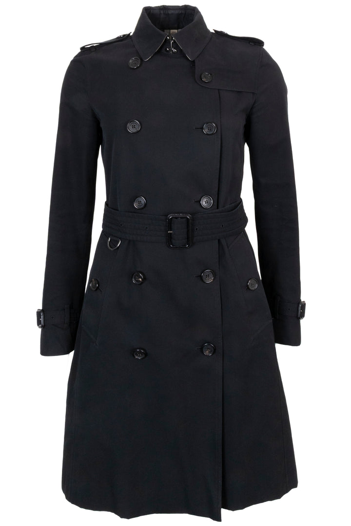 BURBERRY Prorsum Kensington Trench Coat Cotton Black