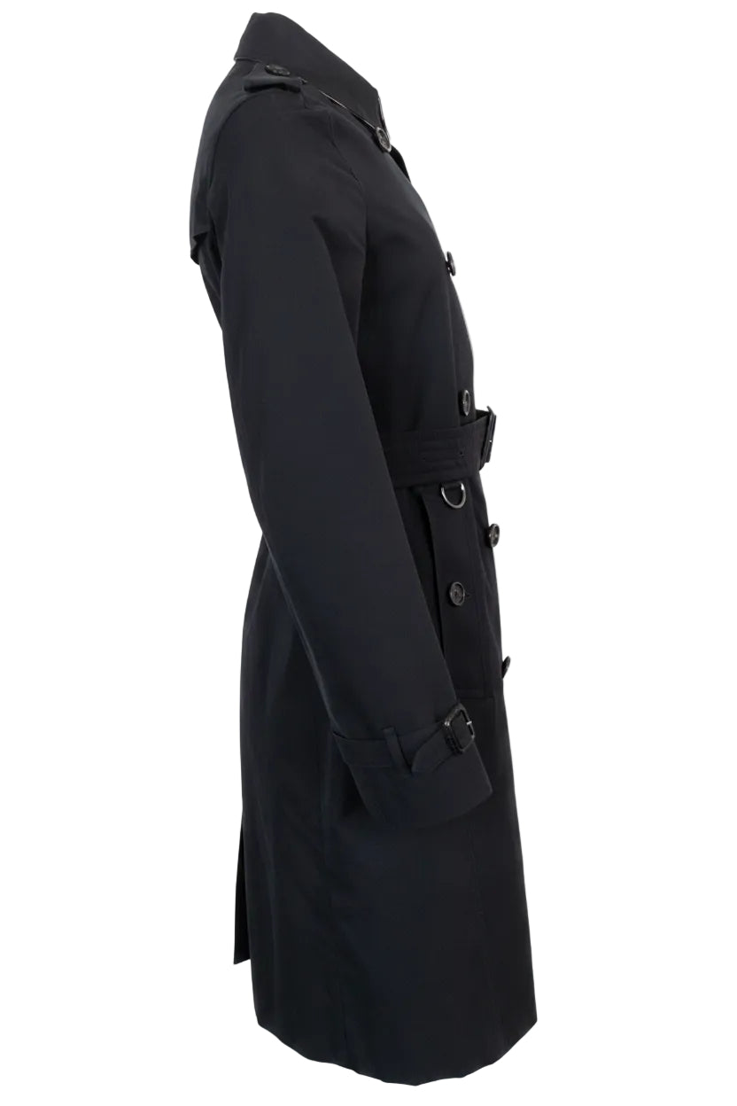 BURBERRY Prorsum Kensington Trench Coat Cotton Black