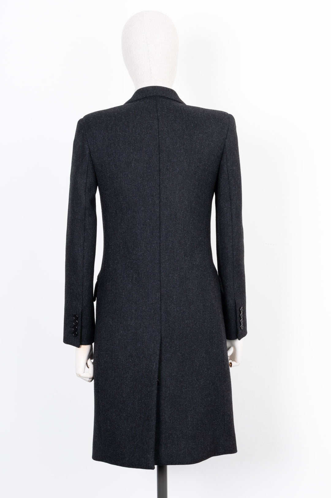 SAINT LAURENT Coat Wool Dark Grey