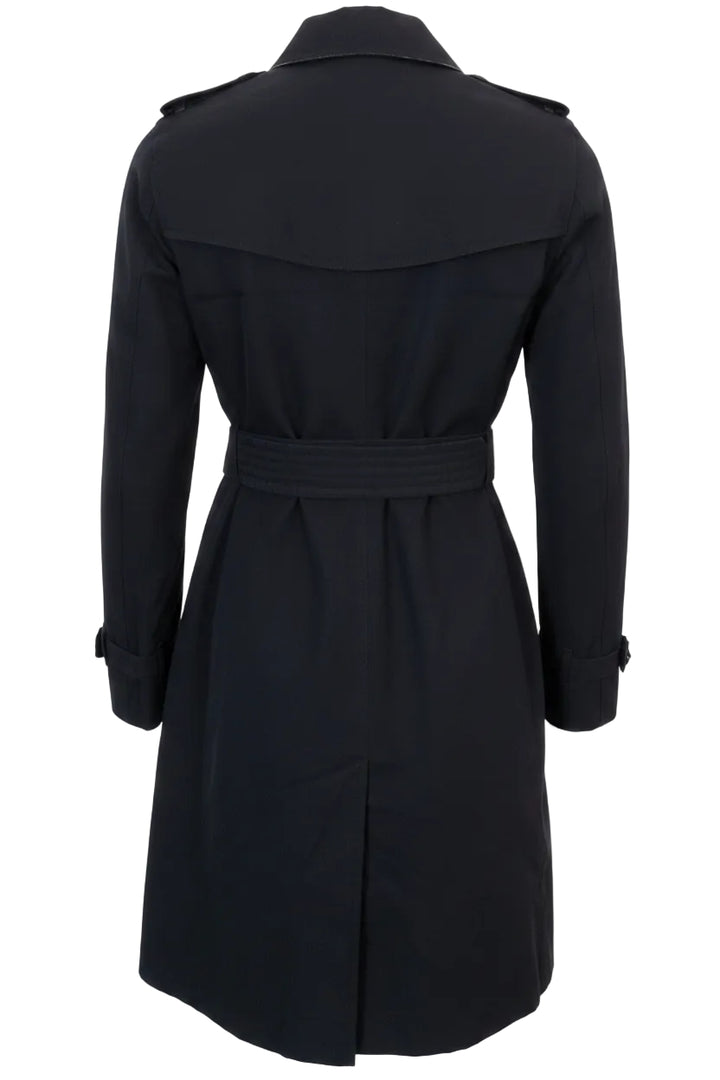 BURBERRY Prorsum Kensington Trench Coat Cotton Black
