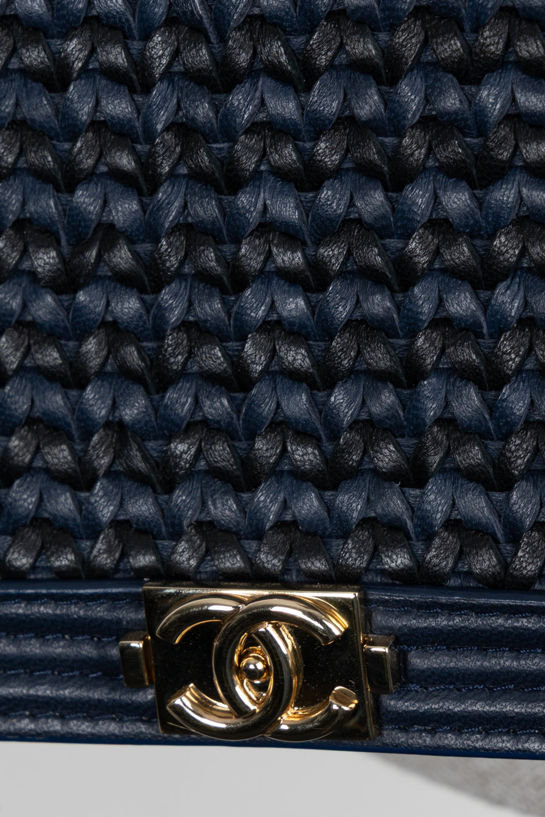 CHANEL Crocheted WOC Navy Black