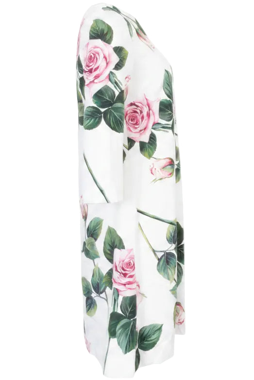 DOLCE&GABBANA Robe imprimée rose blanc