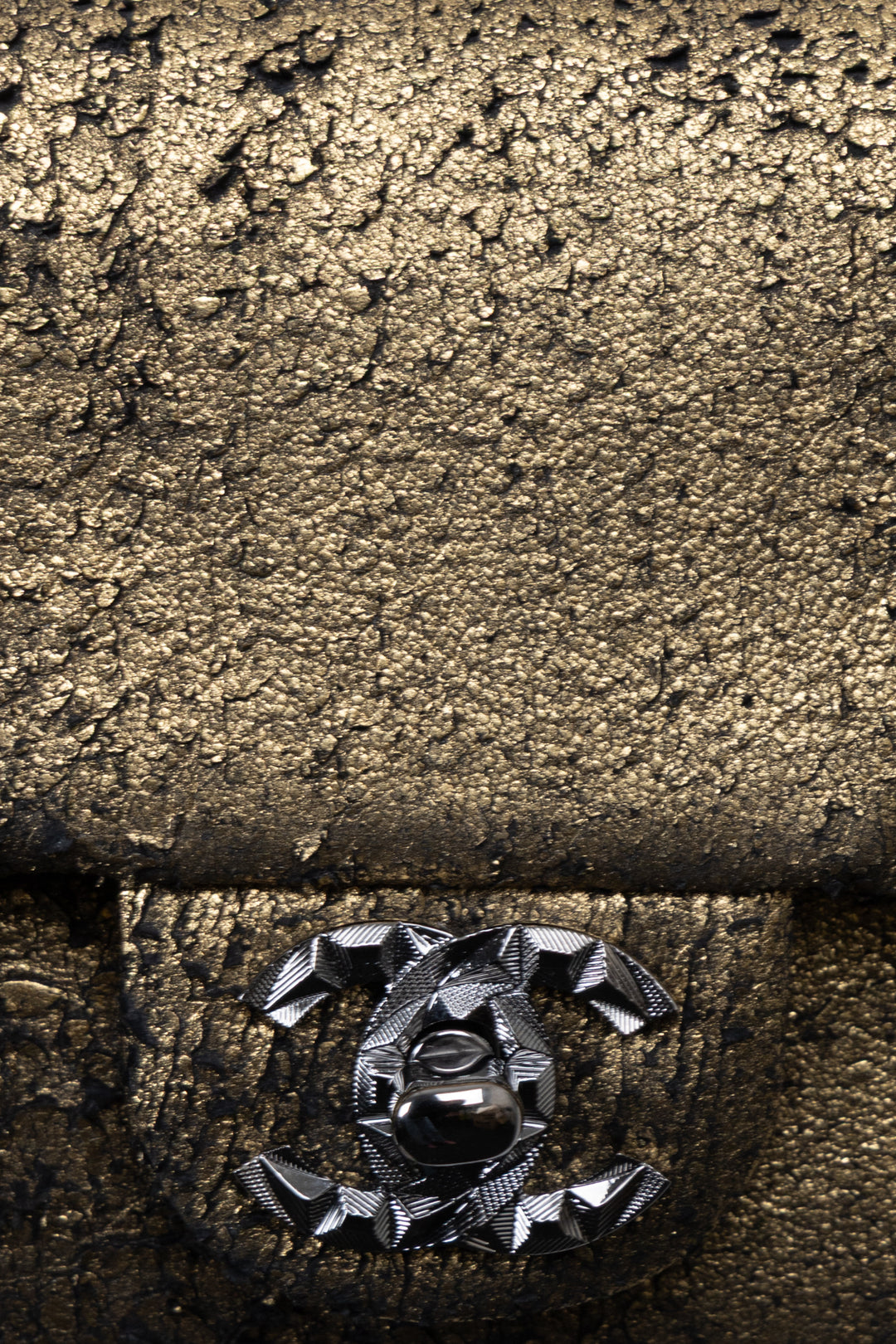 CHANEL Mineral Nights Clutch With Chain Black Gold