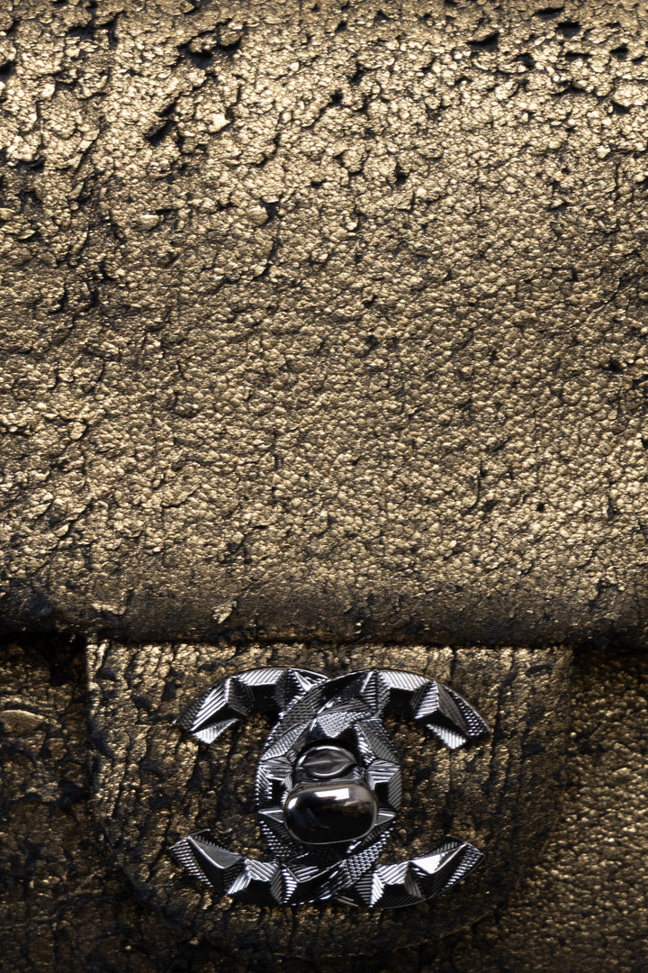 CHANEL Mineral Nights Clutch With Chain Black Gold