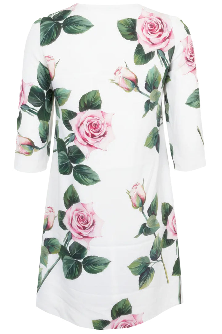 DOLCE&GABBANA Robe imprimée rose blanc