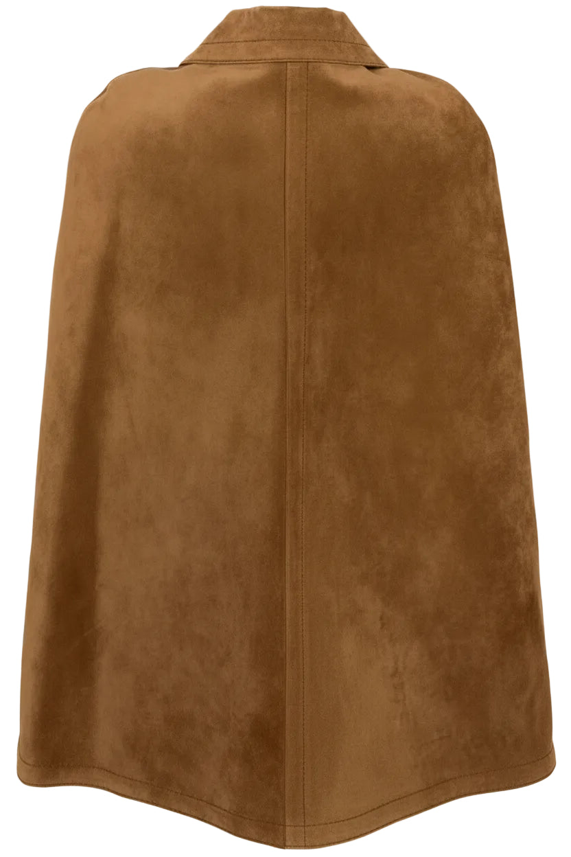 GUCCI Horsebit Suede Cape Brown