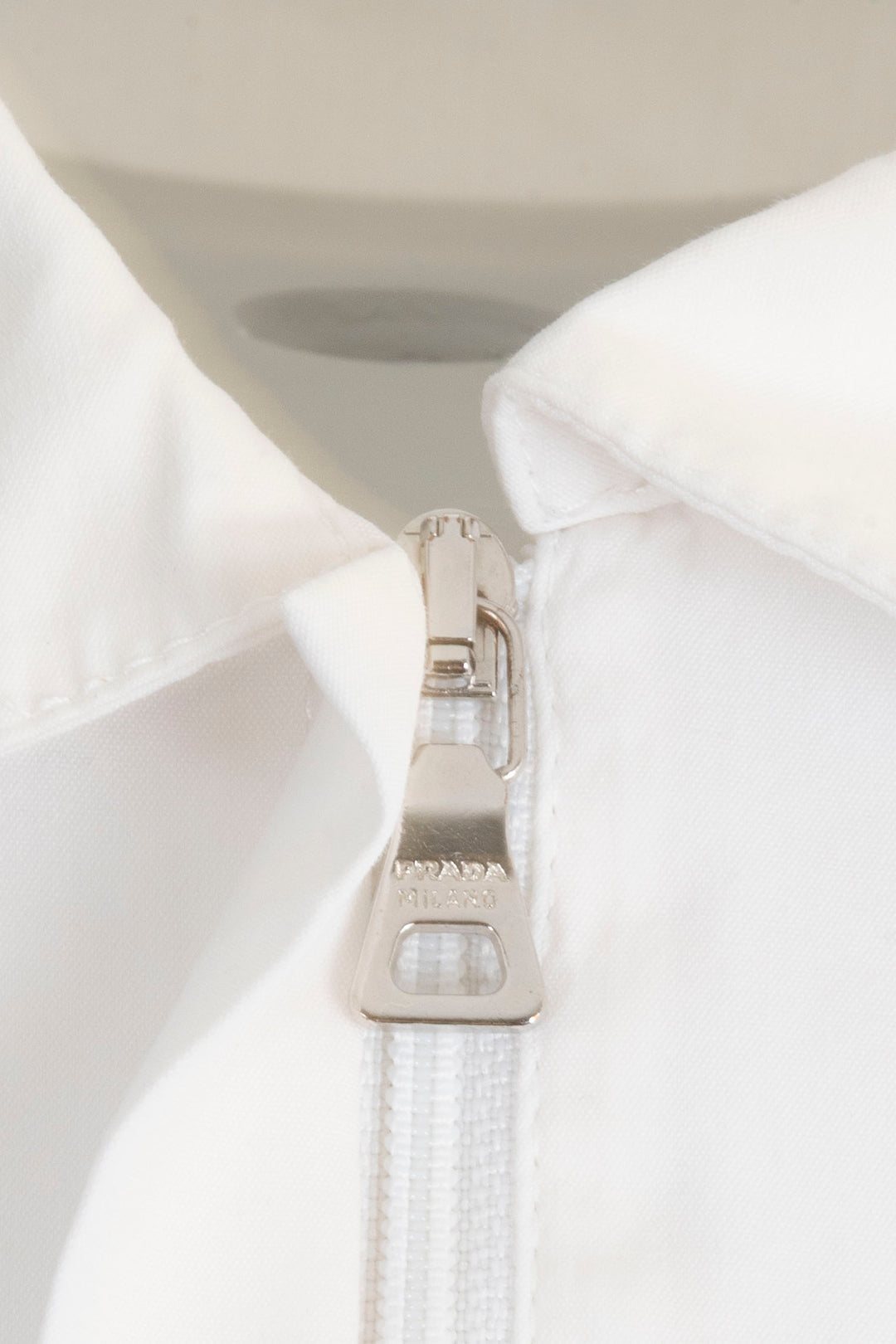 PRADA Chemise zippée coton blanc