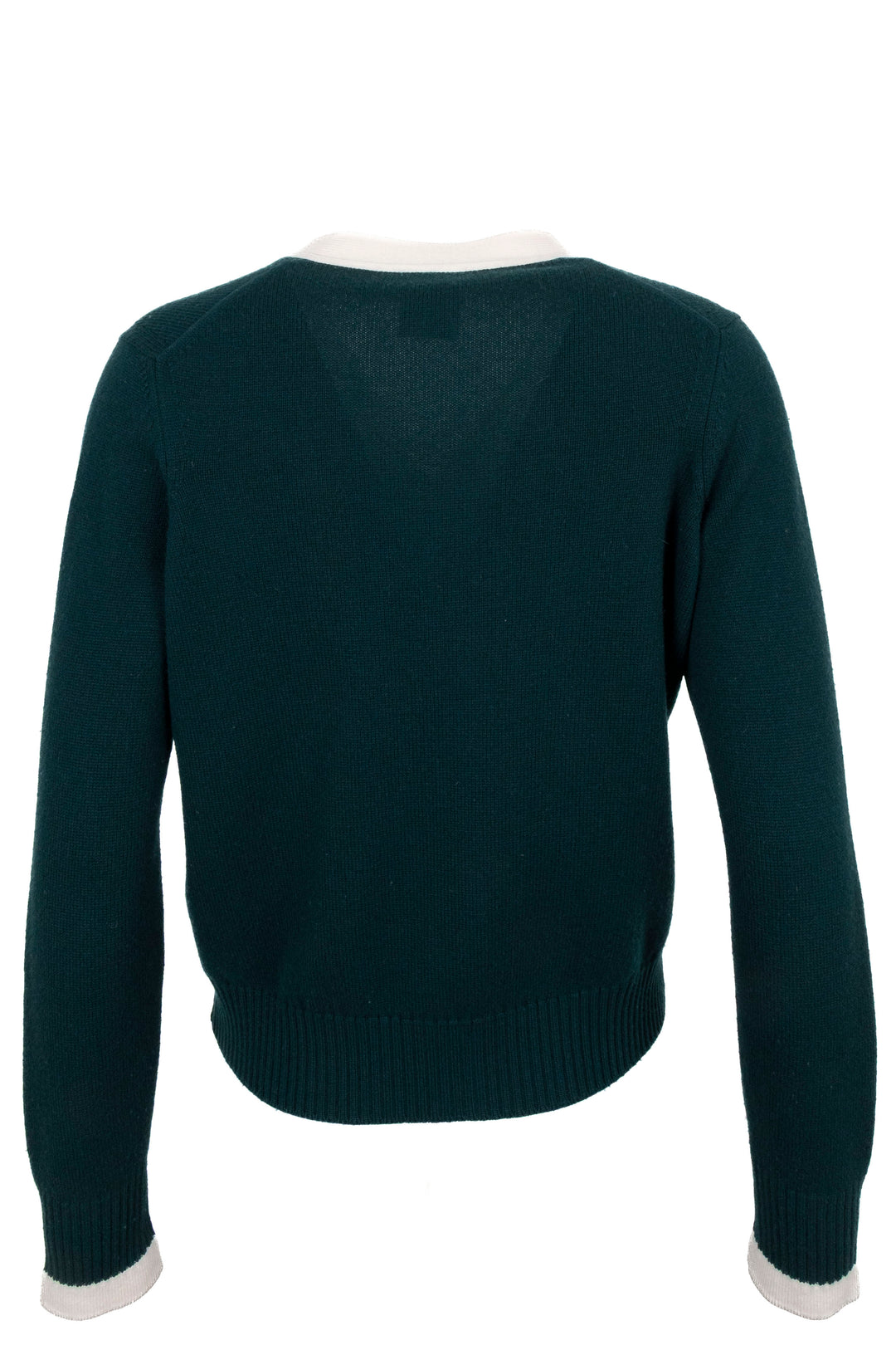 CHANEL 2016 V Neck Knit Cardigan Cashmere Green