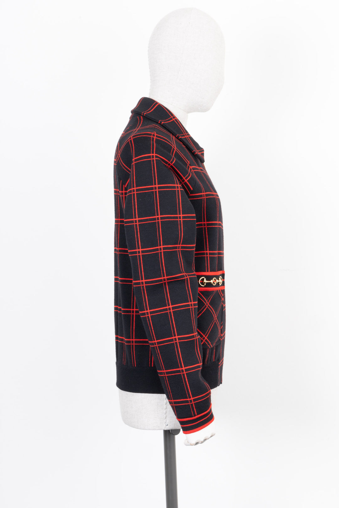 GUCCI Zumi GG Bomber Jacket Black Red