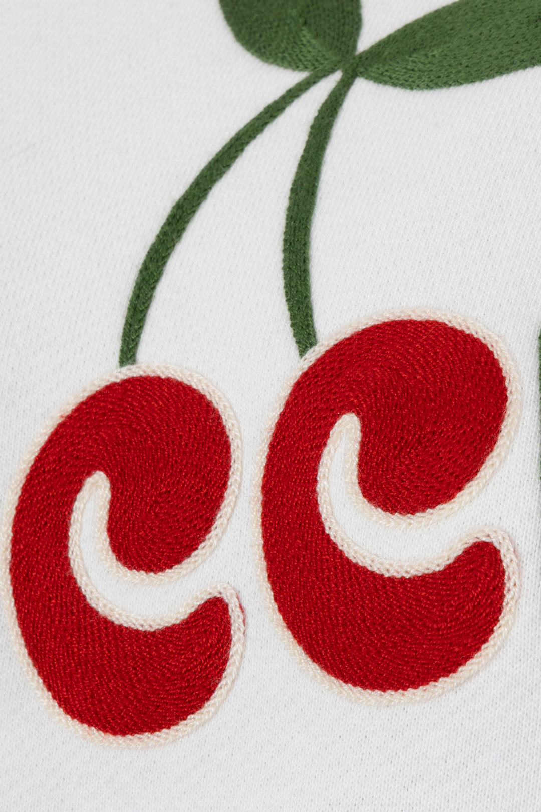 Pull GUCCI blanc à poches plaquées cerises