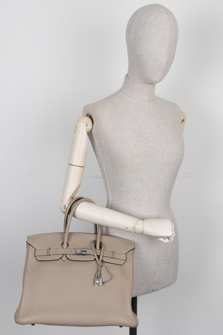 HERMÈS Birkin 35 Retourne Togo Gris