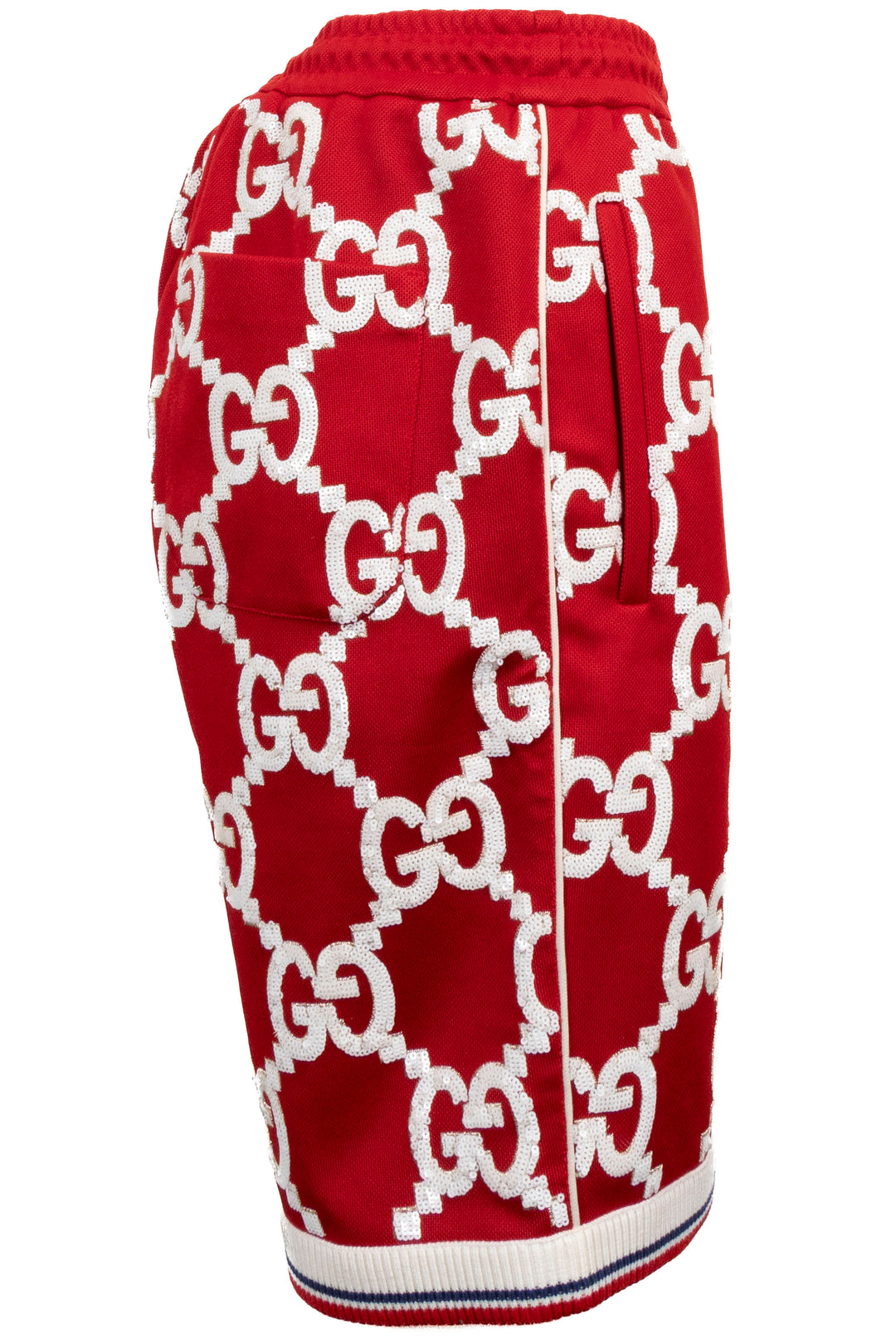 GUCCI Sequin GG Shorts Red