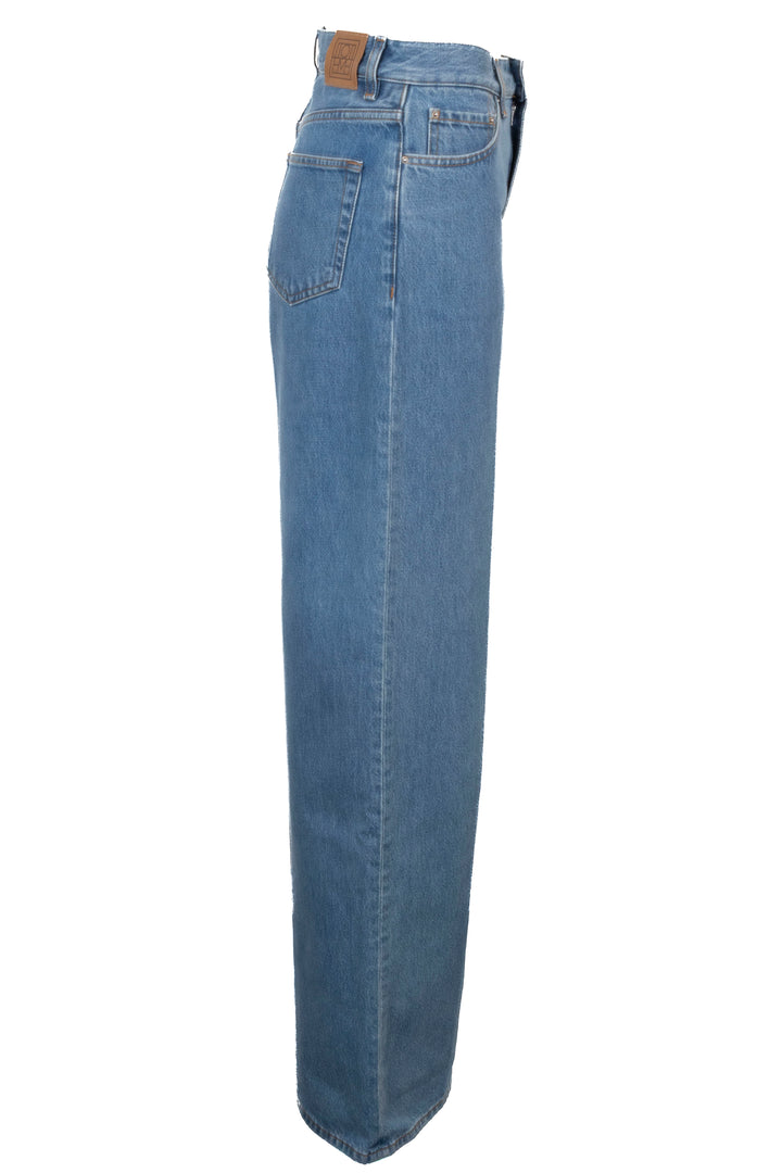 TOTEME Pantalon large Bleu denim