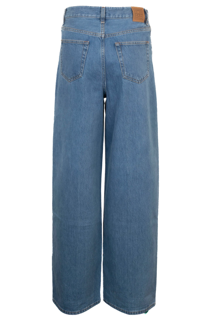 TOTEME Pantalon large Bleu denim