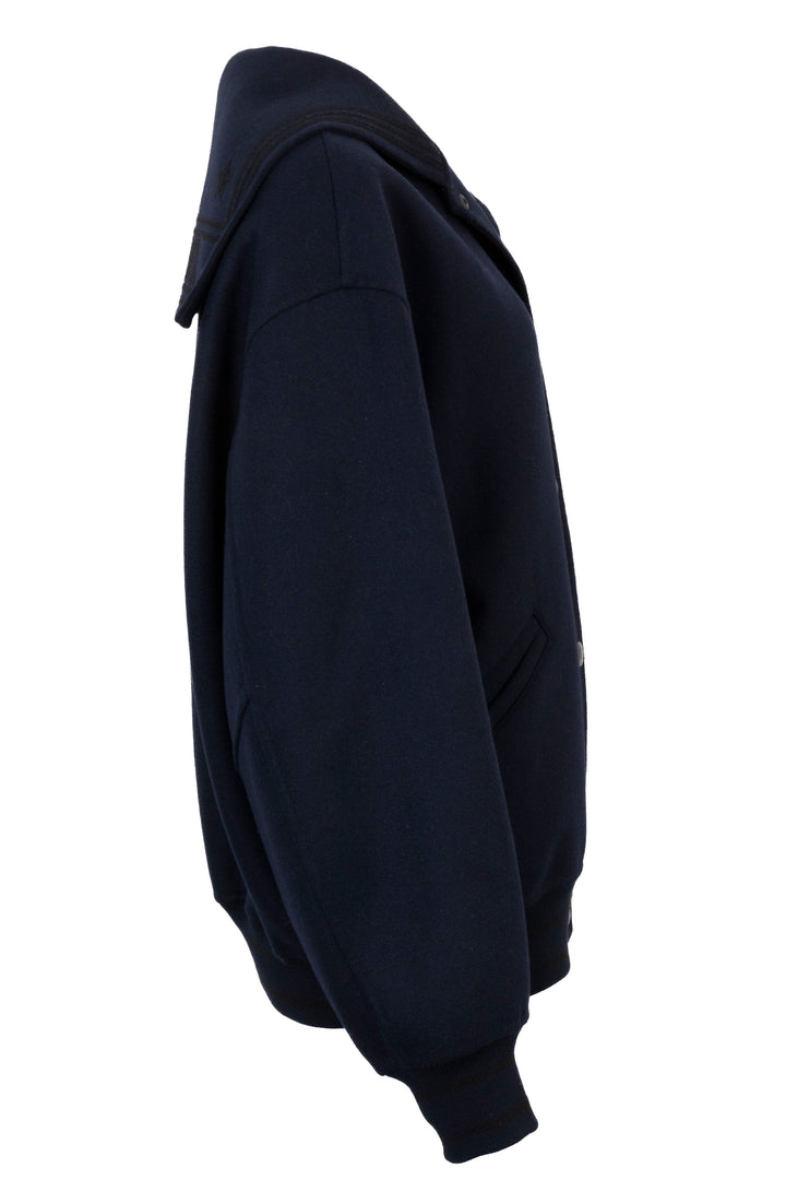 CHRISTIAN DIOR Bomber Jacket Wool Navy