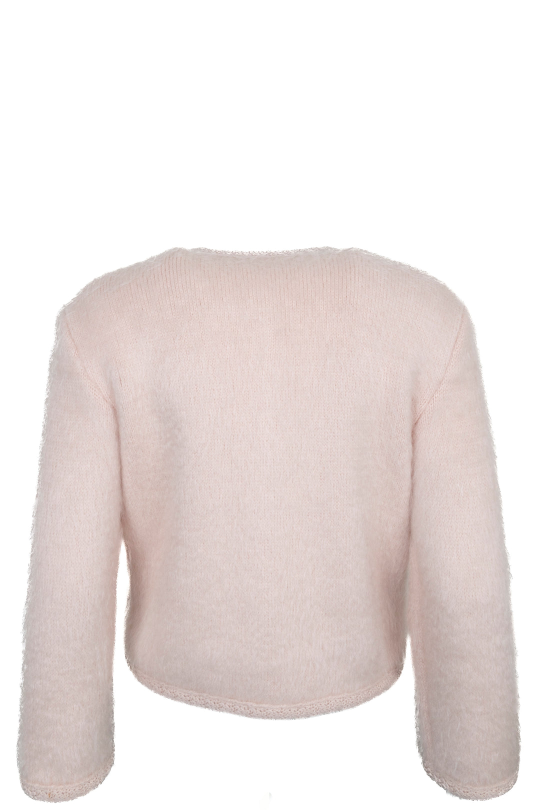 CELINE Slit Pocket Mohair Knit Cardigan Light Pink
