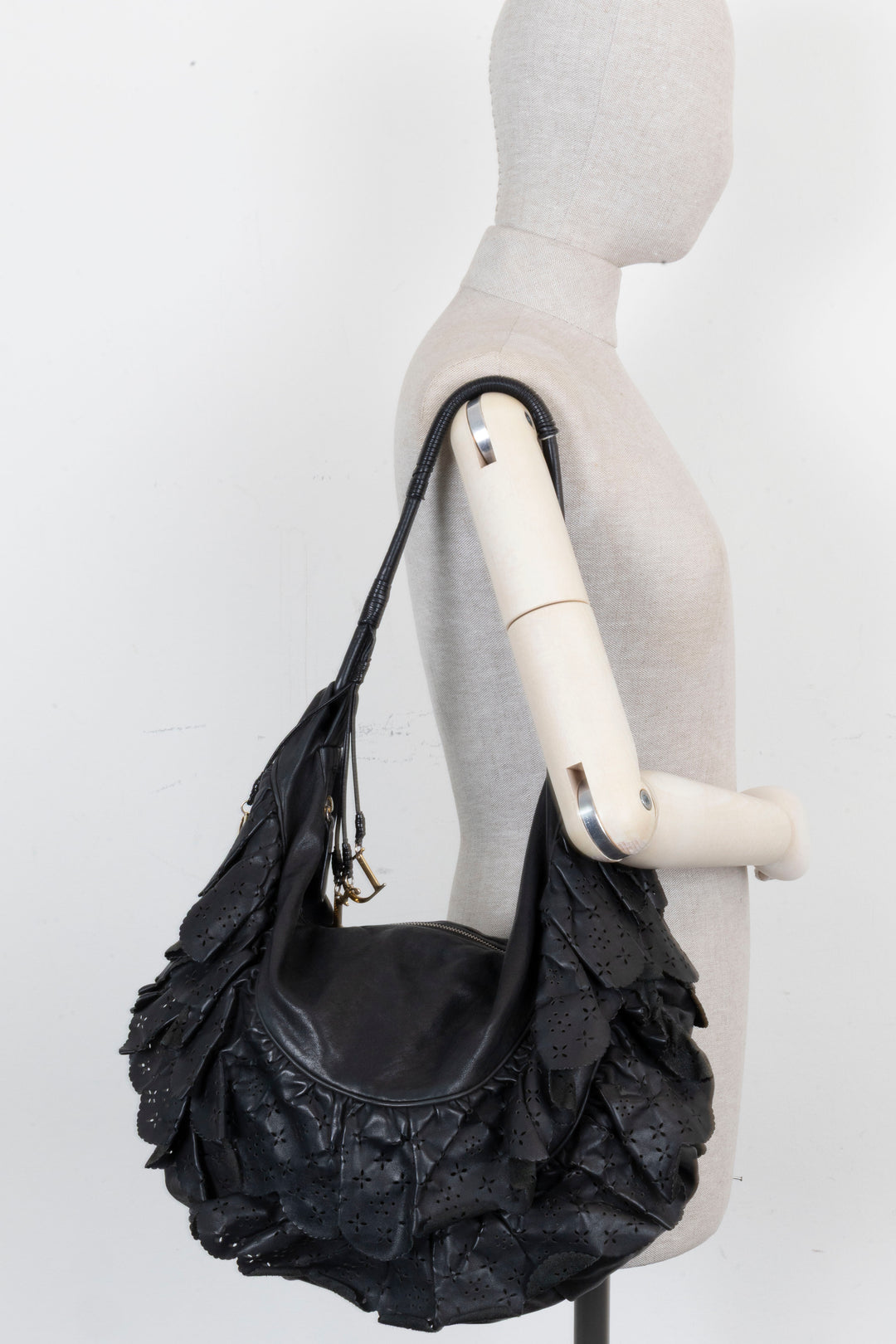 CHRISTIAN DIOR Sac porté épaule Gypsy Ruffle Noir