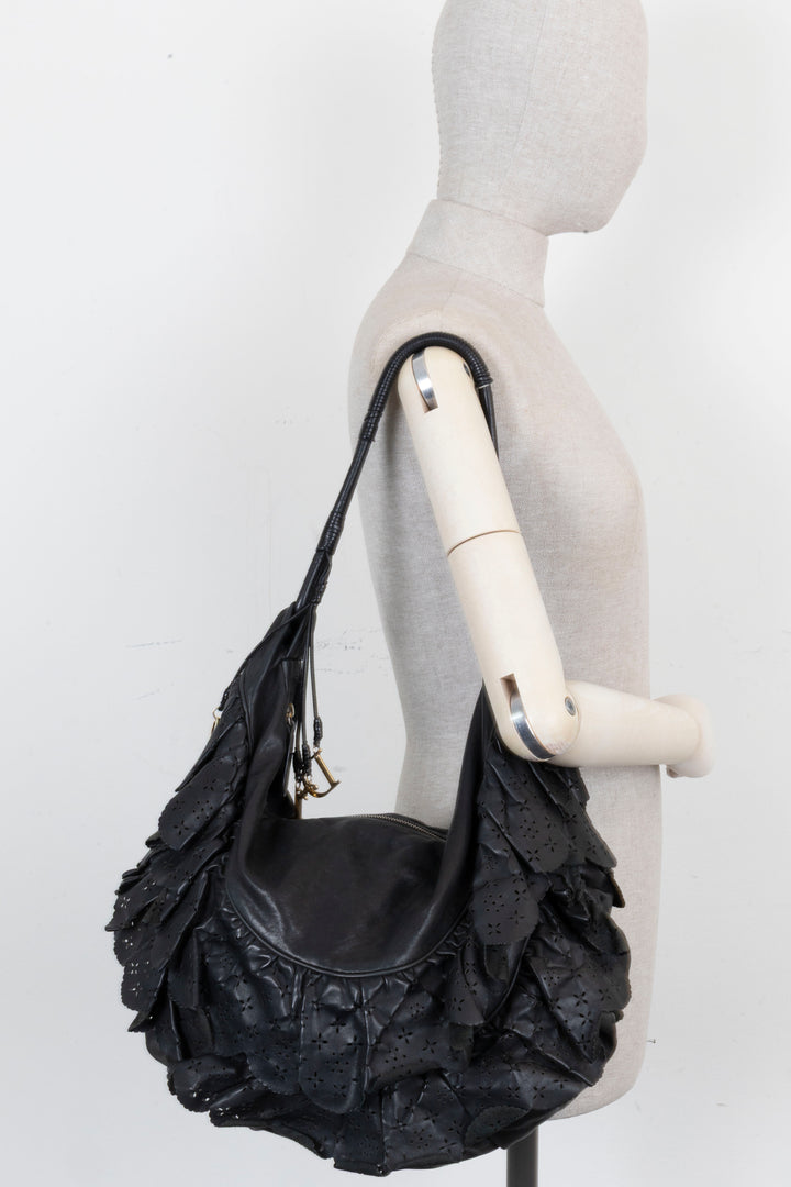 CHRISTIAN DIOR Sac porté épaule Gypsy Ruffle Noir