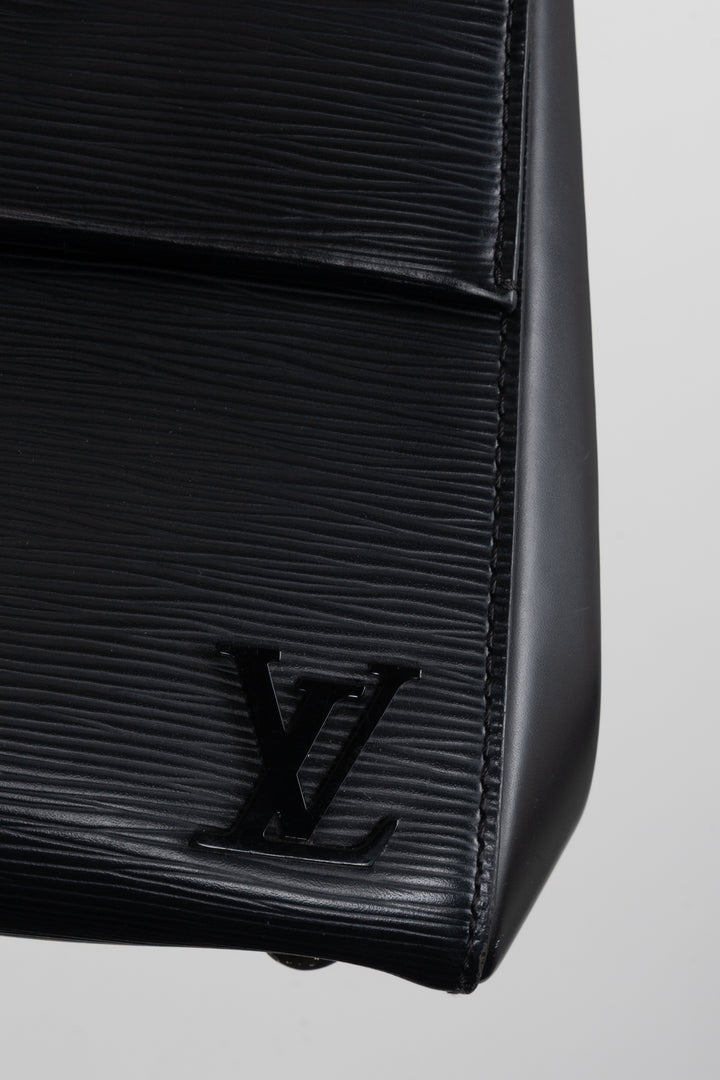 LOUIS VUITTON Cluny Top Handle Bag BB Epi Black