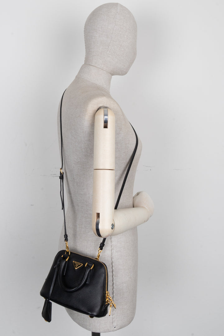 PRADA Promenade Mini Bag Saffiano Black