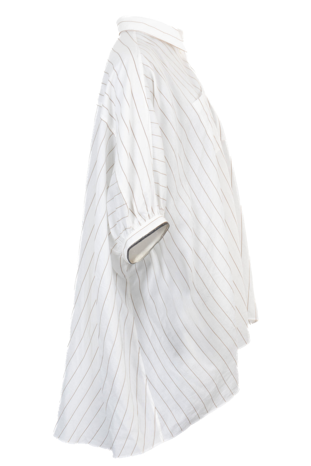 BRUNELLO CUCINELLI Oversized Striped Shirt White