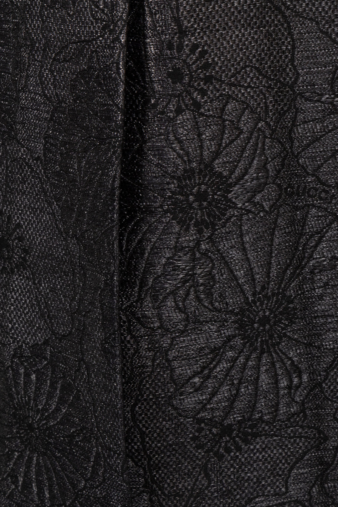 GUCCI Belted Brocade Midi Skirt Charcoal