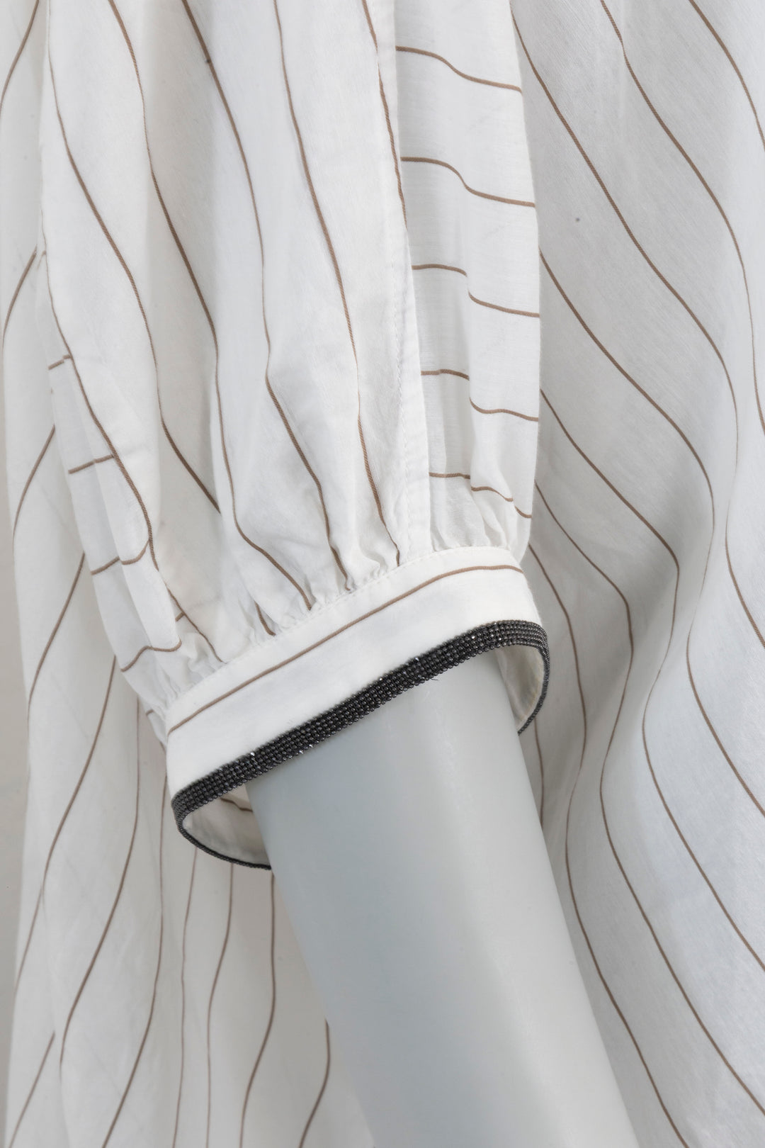 BRUNELLO CUCINELLI Oversized Striped Shirt White