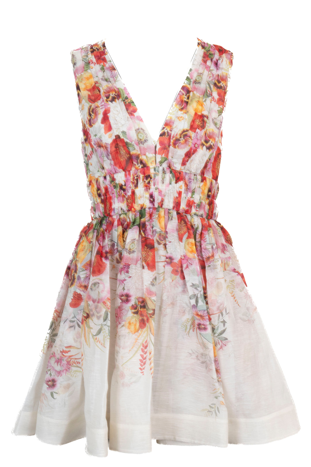 ZIMMERMANN Wonderland V Neck Dress Multicolor