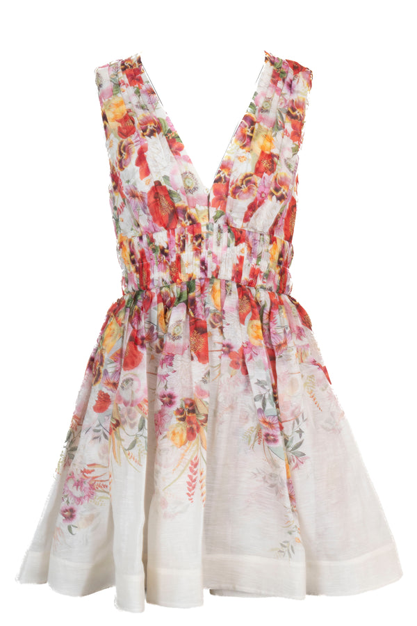 ZIMMERMANN Wonderland V Neck Dress Multicolor