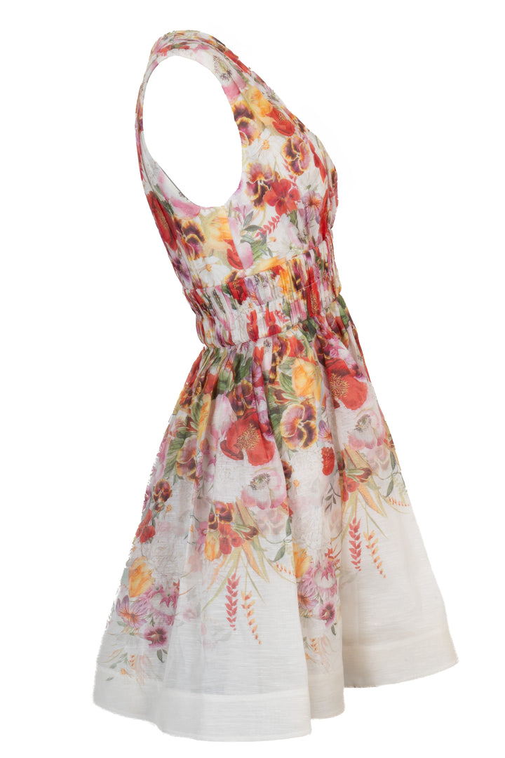 ZIMMERMANN Wonderland V Neck Dress Multicolor