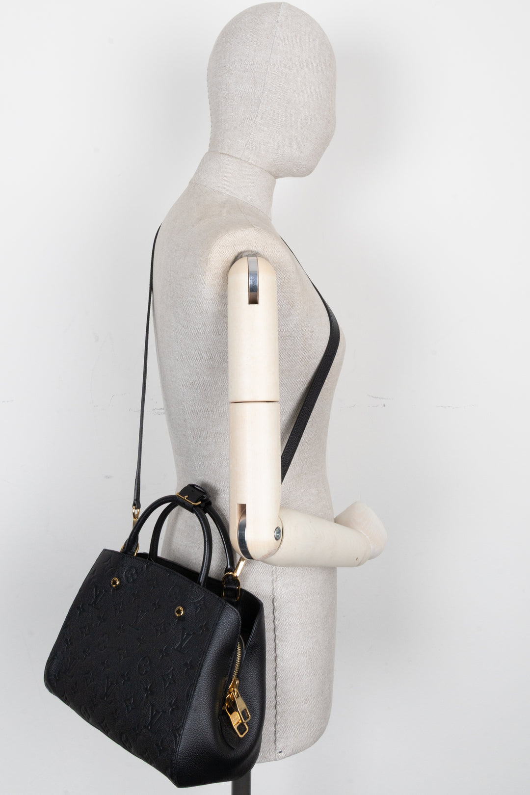 LOUIS VUITTON Montaigne BB Handbag Empreinte Black