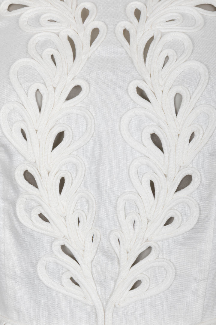 ZIMMERMANN Robe Découpée en Lin Blanc