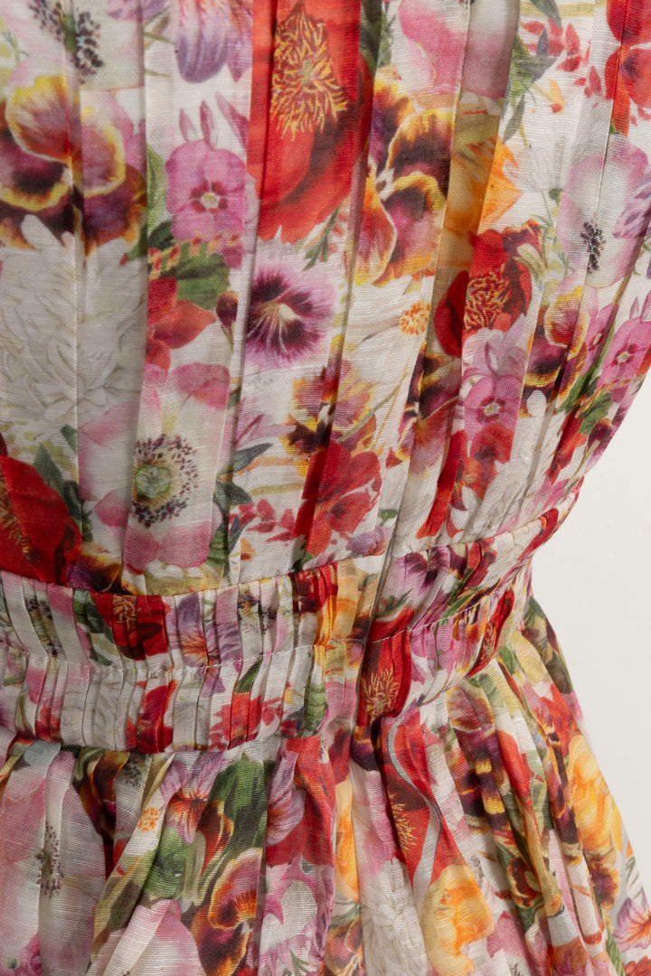 ZIMMERMANN Wonderland V Neck Dress Multicolor