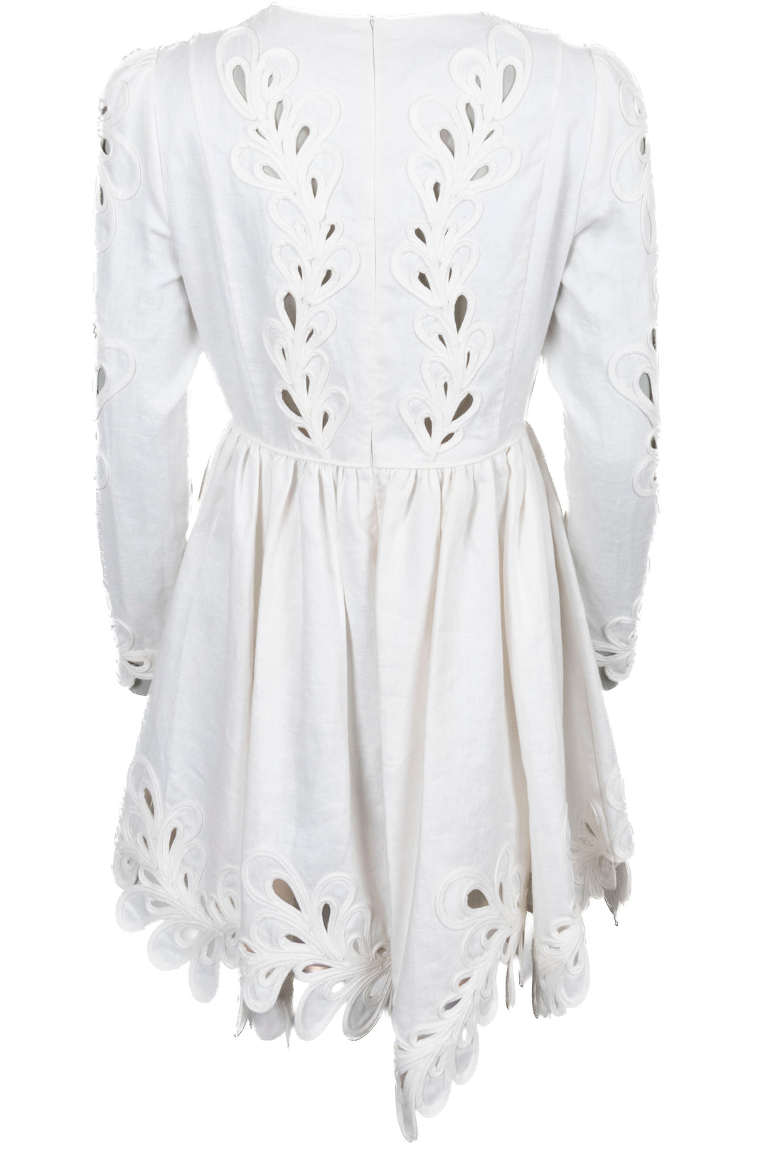 ZIMMERMANN Robe Découpée en Lin Blanc