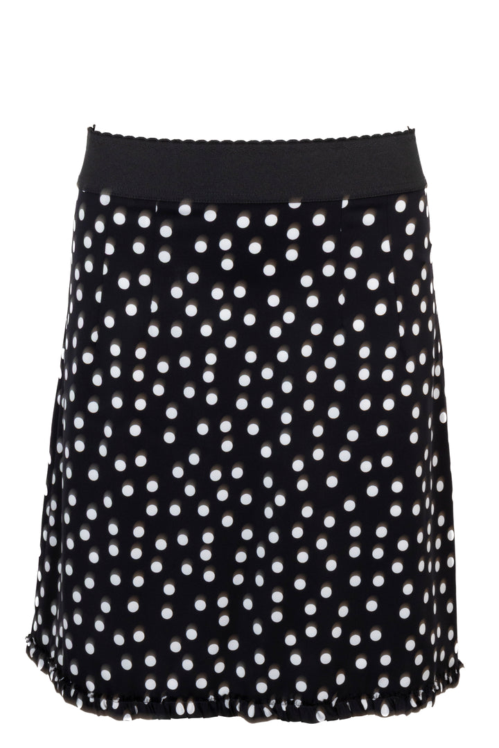 DOLCE&GABBANA Polka Dot Skirt Silk Black