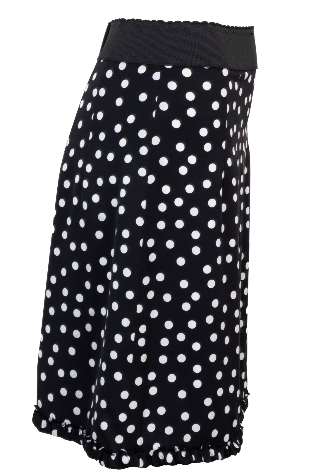 DOLCE&GABBANA Polka Dot Skirt Silk Black