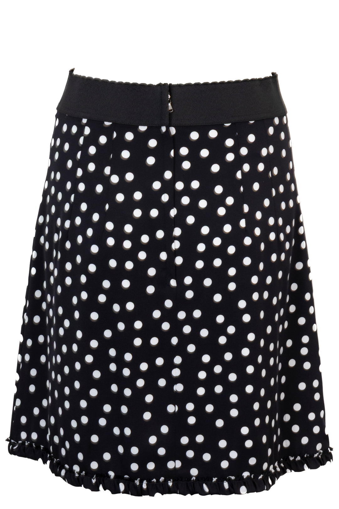 DOLCE&GABBANA Polka Dot Skirt Silk Black