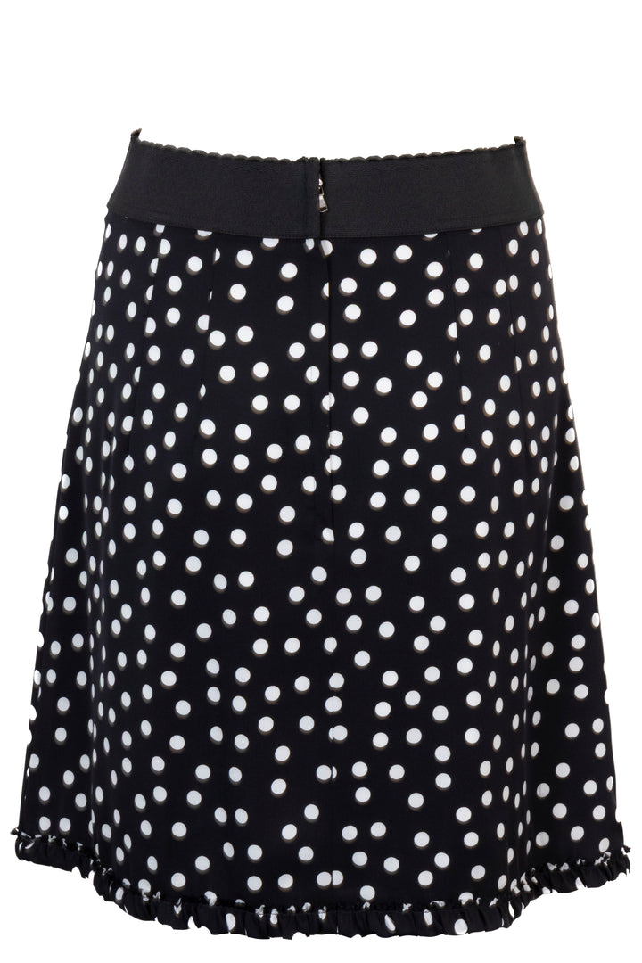 DOLCE&GABBANA Polka Dot Skirt Silk Black