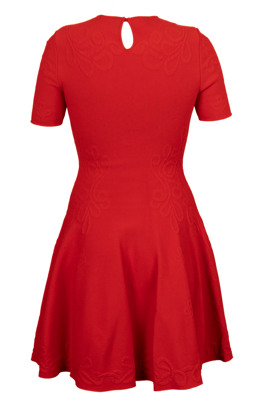 ALEXANDER MCQUEEN Short Sleeve Dress Red