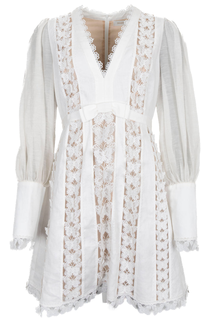 ZIMMMERMANN Butterfly Dress Linen White