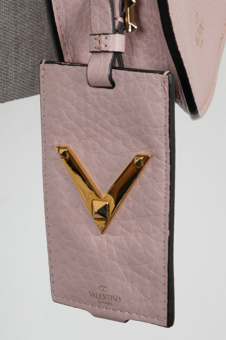 VALENTINO My Rockstud Saddle Bag Leather Blush Pink