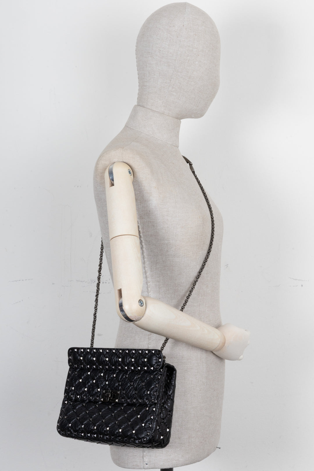VALENTINO Rockstud Bag Medium Leather Black