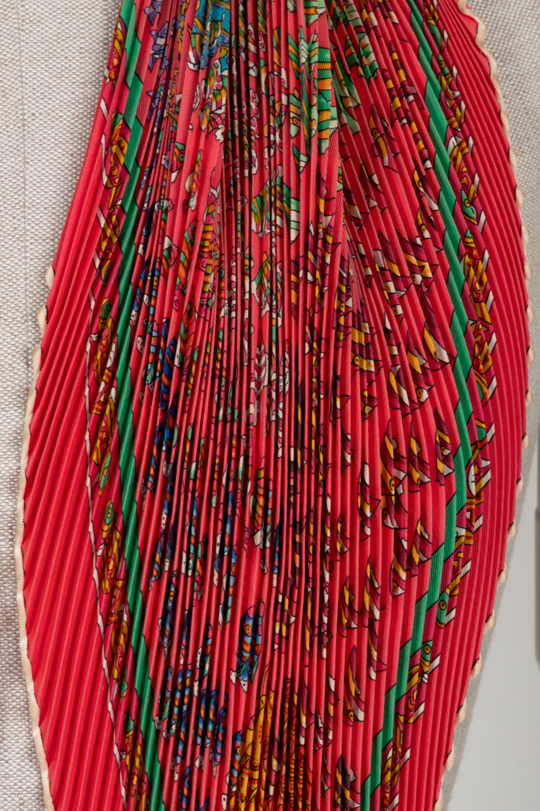 HERMÈS De La Mer Au Ciel Pleated Scarf