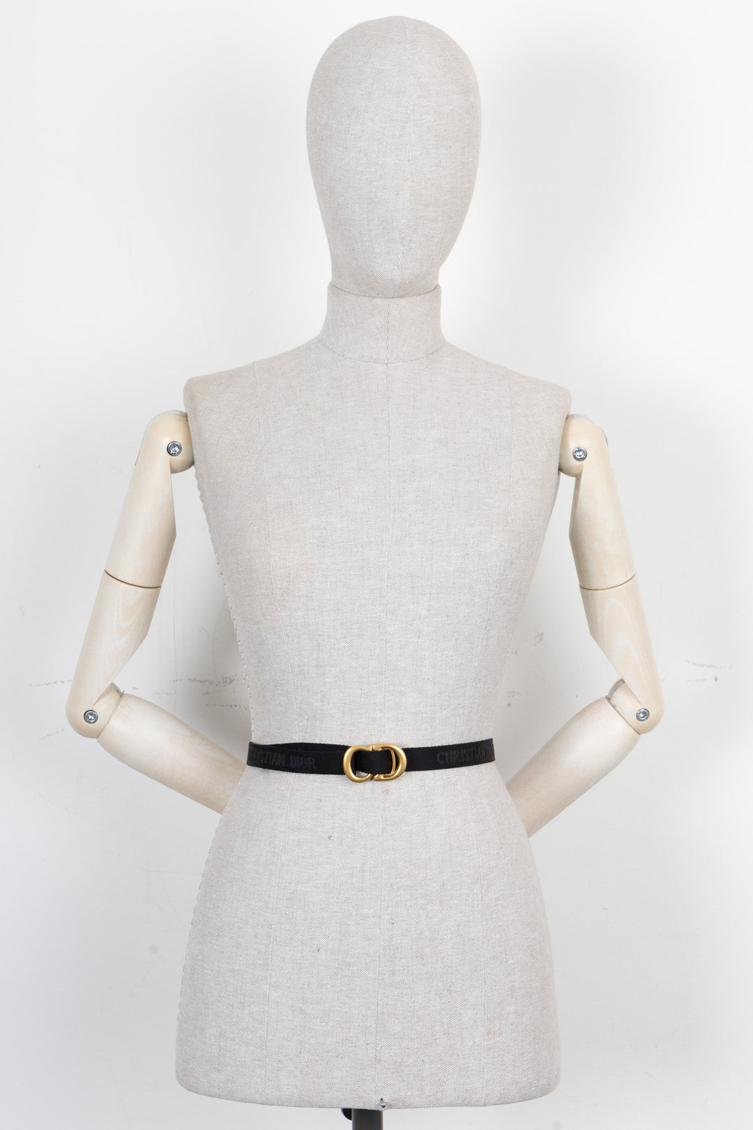 CHRISTIAN DIOR CD Belt Canvas Black